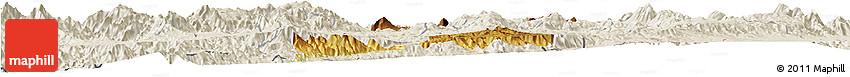 Physical Horizon Map of Guachinango, shaded relief outside