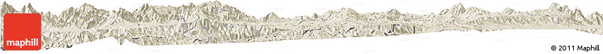 Shaded Relief Horizon Map of Guachinango