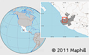 Gray Location Map of Guachinango, highlighted country, highlighted parent region