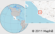 Gray Location Map of Guachinango, highlighted country