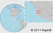 Gray Location Map of Guachinango