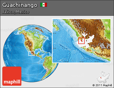 Physical Location Map of Guachinango, highlighted parent region
