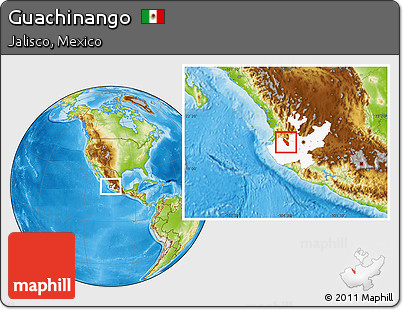 Physical Location Map of Guachinango, highlighted parent region