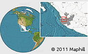 Satellite Location Map of Guachinango, highlighted country, highlighted parent region