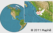 Satellite Location Map of Guachinango, highlighted parent region