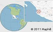 Savanna Style Location Map of Guachinango, highlighted country