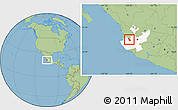 Savanna Style Location Map of Guachinango, highlighted parent region