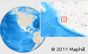 Shaded Relief Location Map of Guachinango, highlighted country