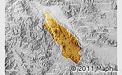 Physical Map of Guachinango, lighten, desaturated