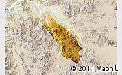 Physical Map of Guachinango, lighten