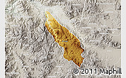 Physical Map of Guachinango, lighten, semi-desaturated