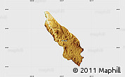Physical Map of Guachinango, single color outside