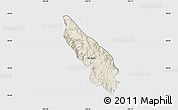 Shaded Relief Map of Guachinango, single color outside