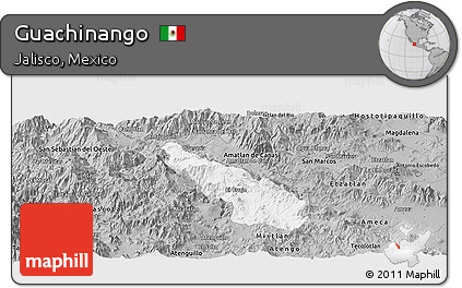 Gray Panoramic Map of Guachinango