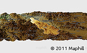 Physical Panoramic Map of Guachinango, darken