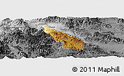 Physical Panoramic Map of Guachinango, desaturated