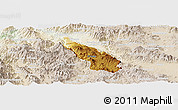 Physical Panoramic Map of Guachinango, lighten