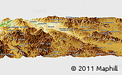 Physical Panoramic Map of Guachinango