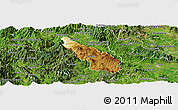 Physical Panoramic Map of Guachinango, satellite outside