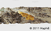 Physical Panoramic Map of Guachinango, semi-desaturated