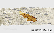 Physical Panoramic Map of Guachinango, shaded relief outside