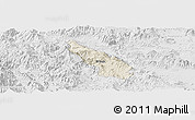 Shaded Relief Panoramic Map of Guachinango, lighten, desaturated