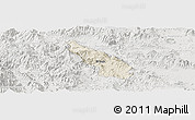 Shaded Relief Panoramic Map of Guachinango, lighten, semi-desaturated