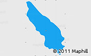 Political Simple Map of Guachinango, single color outside