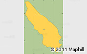 Savanna Style Simple Map of Guachinango, cropped outside