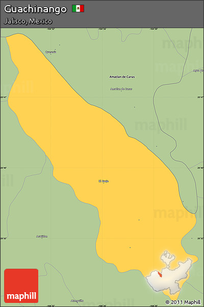 Savanna Style Simple Map of Guachinango