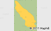 Savanna Style Simple Map of Guachinango, single color outside