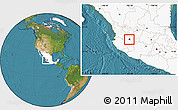 Satellite Location Map of Guadalajara, highlighted country