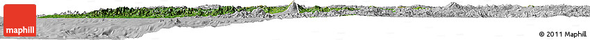 Satellite Horizon Map of Jalisco, lighten, desaturated