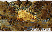 Physical 3D Map of Hostotipaquillo, darken