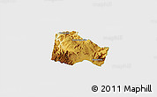 Physical 3D Map of Hostotipaquillo, single color outside
