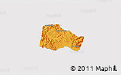 Political 3D Map of Hostotipaquillo, single color outside