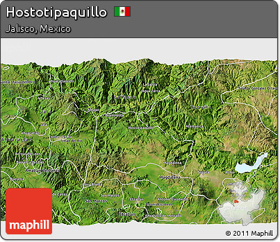 Satellite 3D Map of Hostotipaquillo
