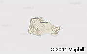 Shaded Relief 3D Map of Hostotipaquillo, single color outside
