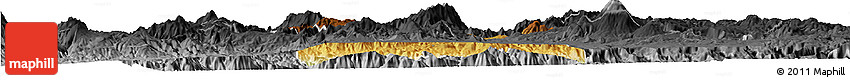 Physical Horizon Map of Hostotipaquillo, darken, desaturated