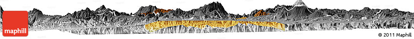 Physical Horizon Map of Hostotipaquillo, desaturated