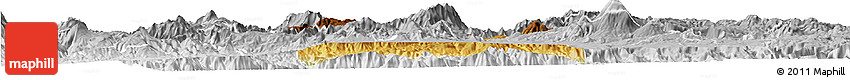 Physical Horizon Map of Hostotipaquillo, lighten, desaturated