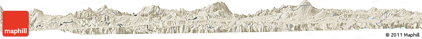 Shaded Relief Horizon Map of Hostotipaquillo