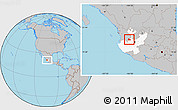 Gray Location Map of Hostotipaquillo, highlighted parent region
