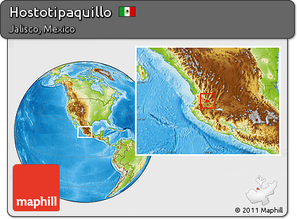 Physical Location Map of Hostotipaquillo