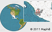 Satellite Location Map of Hostotipaquillo, highlighted country, highlighted parent region