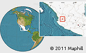 Satellite Location Map of Hostotipaquillo, highlighted country