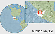 Savanna Style Location Map of Hostotipaquillo, highlighted parent region, hill shading