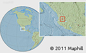Savanna Style Location Map of Hostotipaquillo, hill shading