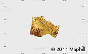 Physical Map of Hostotipaquillo, single color outside