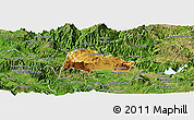 Physical Panoramic Map of Hostotipaquillo, satellite outside